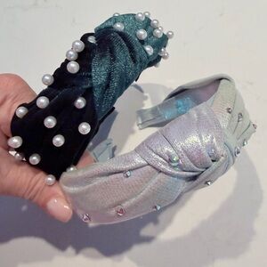 Girls Pearl and Studded Headband Set